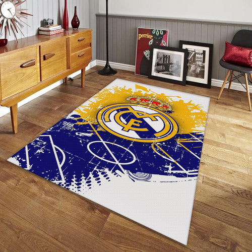 Real Madrid Rug, Vintage Style Office Decor