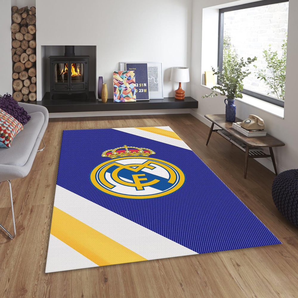Real Madrid Rug, Real Madrid Football Rug: Vintage Style