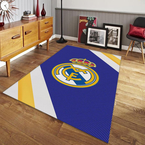 Real Madrid Rug, Real Madrid Football Rug: Vintage Style