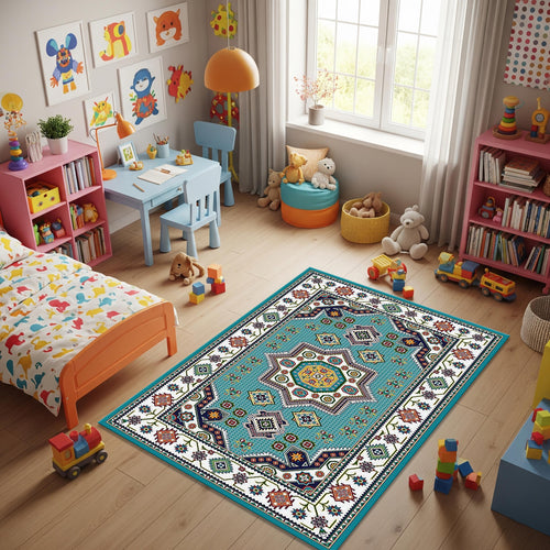 Turkish Rug Abstract rug Shapes Carpet Persian Rug Non-Slip