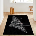 Fighter Jet Rug Pilot Rug Plane Rug Art Rug Abstract rug Non-Slip