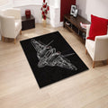 Fighter Jet Rug Pilot Rug Plane Rug Art Rug Abstract rug Non-Slip