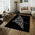 Fighter Jet Rug Pilot Rug Plane Rug Art Rug Abstract rug Non-Slip
