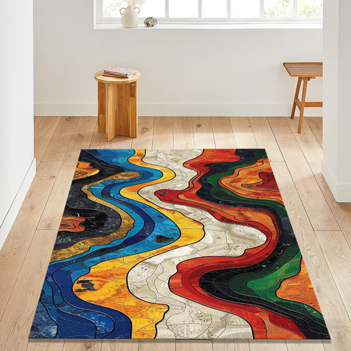 Abstract rug, Abstract Forms Accent Carpet