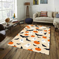 Pumpkin Rug Bat Rug Modern Abstract rug Non-Slip Washable