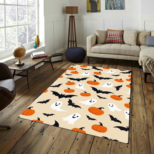 Pumpkin Rug Bat Rug Modern Abstract rug Non-Slip Washable