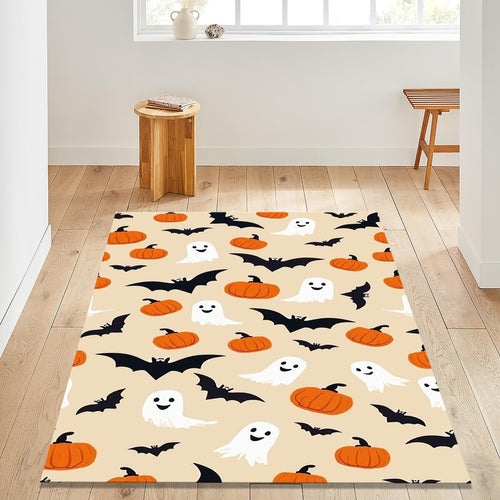 Pumpkin Rug Bat Rug Modern Abstract rug Non-Slip Washable