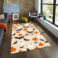 Pumpkin Rug Bat Rug Modern Abstract rug Non-Slip Washable