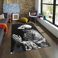 Skull Rug Gothic Rug Art Rug Abstract rug Non-Slip Washable Art