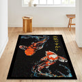 Koi Fish Rug Ying Yang Rug Japanese Hokusai Rug Modern Abstract