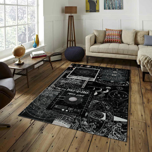 Galaxy Rug Xmas Gift Modern Abstract rug Non-Slip Washable