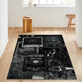 Galaxy Rug Xmas Gift Modern Abstract rug Non-Slip Washable