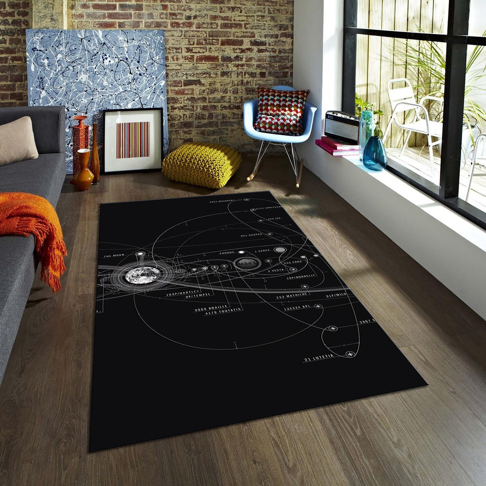 Galaxy Rug Xmas Gift Modern Abstract rug Non-Slip Washable