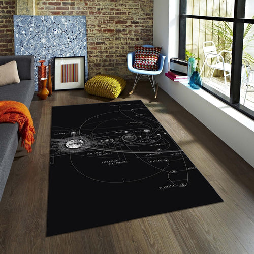 Galaxy Rug Xmas Gift Modern Abstract rug Non-Slip Washable