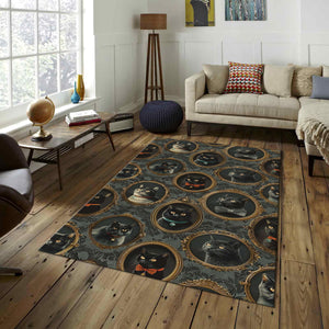 Cat Rug Abstract rug Non-Slip Washable Art Rug Rectangle Rug 8x10