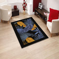 Modern abstract floral art rug, Non-Slip Washable Rug