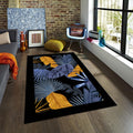 Modern abstract floral art rug, Non-Slip Washable Rug