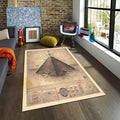 Pyramid Rug Egyptian Rug Non-Slip Washable Rug Rectangle Rug 8x10