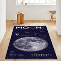 Moon Rug Galaxy Rug Xmas Gift Modern Abstract rug Non-Slip