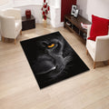 Black panther Rug Black Rug Art Rug Abstract rug Non-Slip