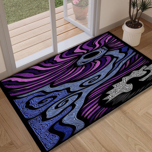 Multicolored Art Rug, Gothic Bohemian Home Decor