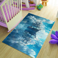Ocean Waves Ship Rug, Coastal Home Decor, Custom Art Rug