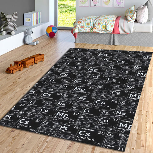 Periodic Table Rug, Chemistry Kids Room Decor, Educational Rug