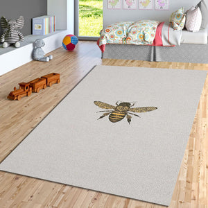 Honey Bee Area Rug, Bohemian Honeycomb Runner, Custom Art Decor