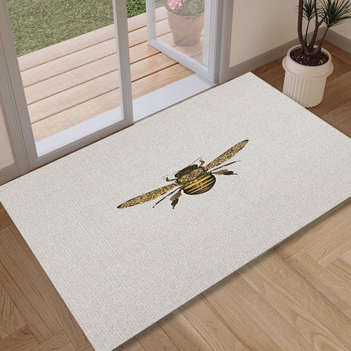 Honey Bee Area Rug, Bohemian Honeycomb Runner, Custom Art Decor
