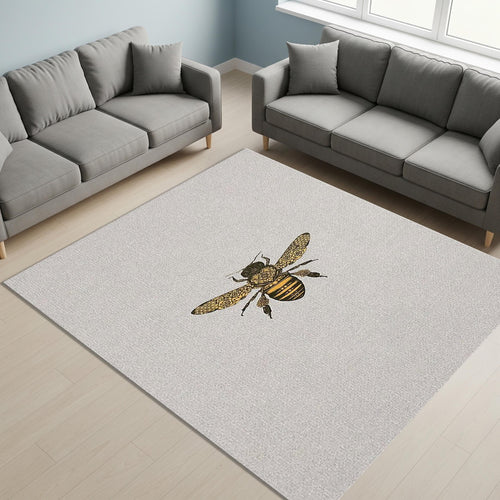 Honey Bee Area Rug, Bohemian Honeycomb Runner, Custom Art Decor