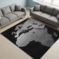 World Map Rug, Montessori Road Map, Fabulous Art Rug, Abstract