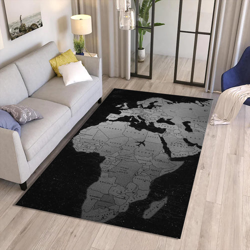 World Map Rug, Montessori Road Map, Fabulous Art Rug, Abstract