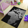 World Map Rug, Montessori Road Map, Fabulous Art Rug, Abstract