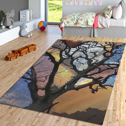 Tree Rug, Multicolored Rug, Fabulous Art Rug, Bohemian rug