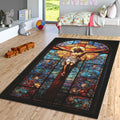 Jesus Rug, Christian Prayer Rug, Christian Rug, Jesus Theme Rug
