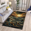 Celestial Wave Art Rug, Bohemian Home Decor