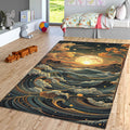 Celestial Wave Art Rug, Bohemian Home Decor