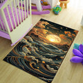 Celestial Wave Art Rug, Bohemian Home Decor