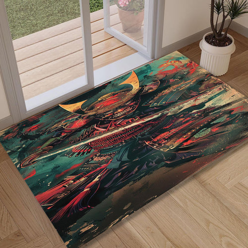 Samurai Rug, Sword Rug, Movie Rug, Boho Chic Elegance, Washable