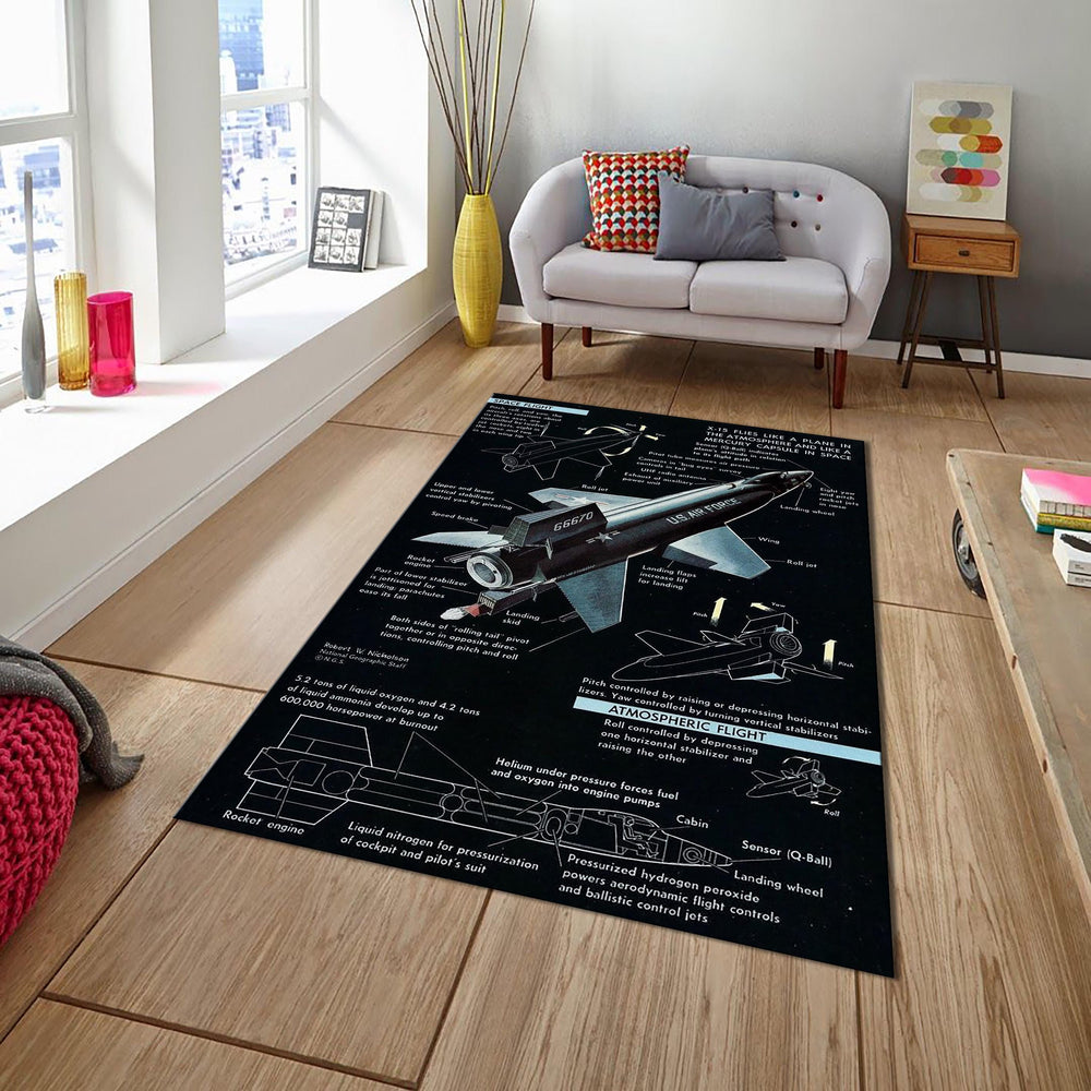Fighter Jets Rugs, F15 Aircraft Rug, Loft Rug, Military Aviation