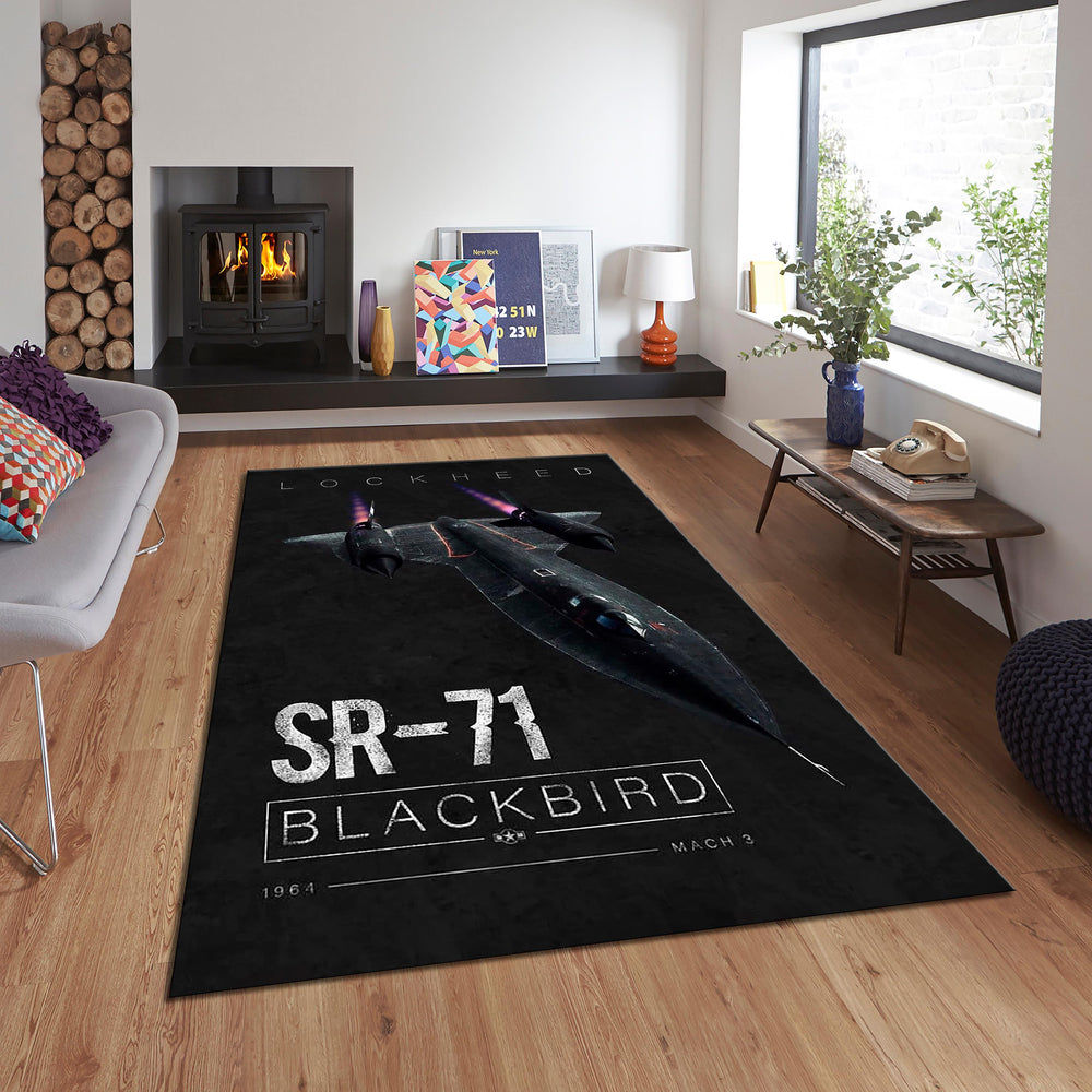Fighter Jets Rugs, sr71 blackbird Aircraft Rug, Military Aviation