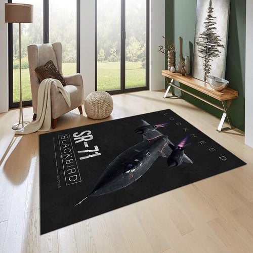 Fighter Jets Rugs, sr71 blackbird Aircraft Rug, Military Aviation