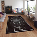 Football Rug, Tactics Rug, Football Pitch Rug, Soccer Field Rug