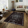 Football Rug, Tactics Rug, Football Pitch Rug, Soccer Field Rug