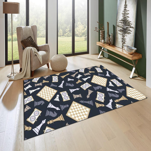 Chess Rug, Queens Gambit Rug, Modern Rug, Area Rug, 6x8 Rug