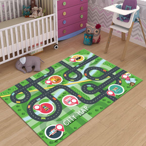 City Road Ultra Soft Kids Play Rug, Rug For Kids Room, Playground