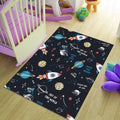 Astronaut Rug: Kids Galaxy Play Mat