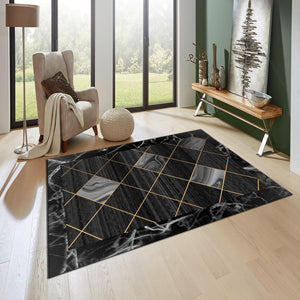 Marble Rug: Modern Living Room Decor
