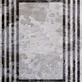 Gray Framed Area Rug, Modern Living Room Decor, Bathroom Decor