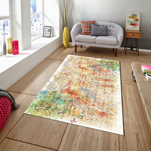 Abstract Rug, Area Rug, Modern Living Room Decor, Bathroom